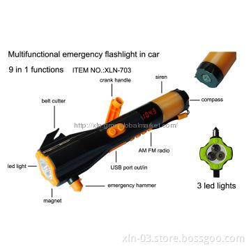 Car emergency light radio torch flashlight radio---Eagle